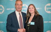 Photo of Mandy Clare with Nigel Farage