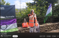 Screenshot taken from video of Mandy Clare